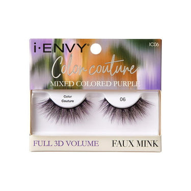 i-ENVY Color Couture Faux Mink Lashes – IC06 Mixed Purple - ANNS BEAUTY SUPPLY